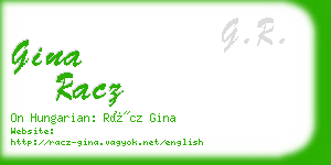 gina racz business card